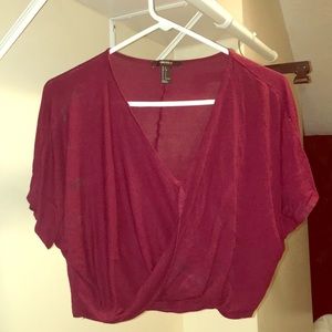 Cropped T-Shirt V-Neck//Forever 21